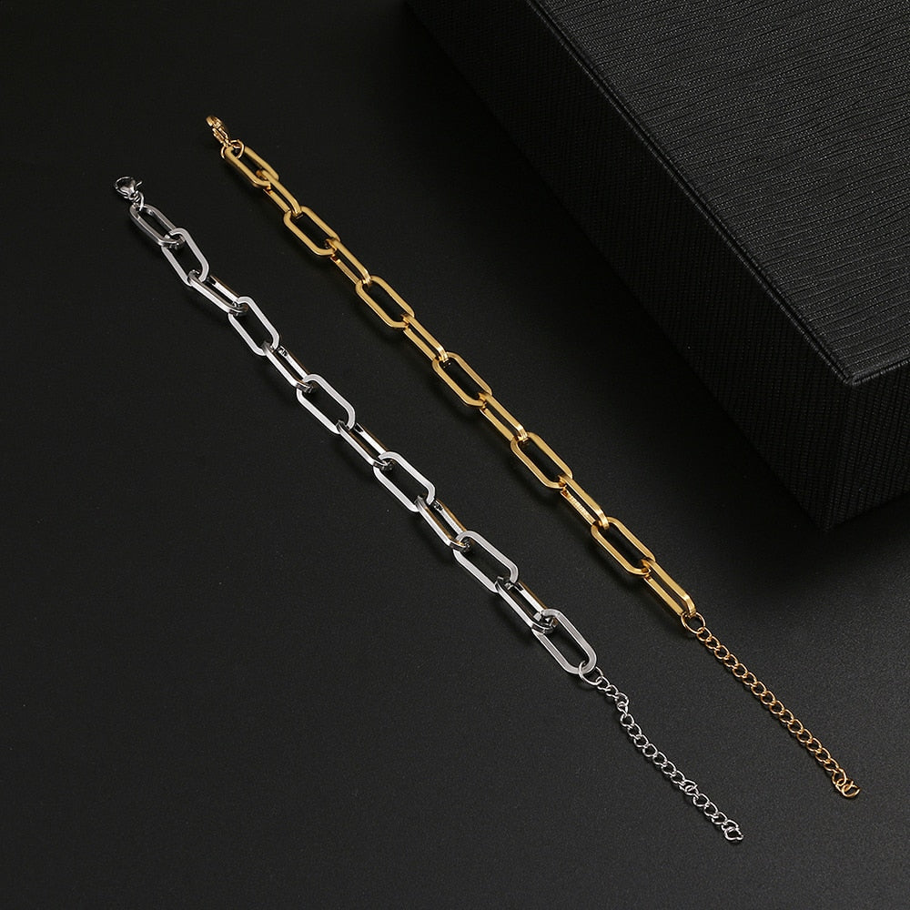 Stainless Steel Bracelet Paperclip Link